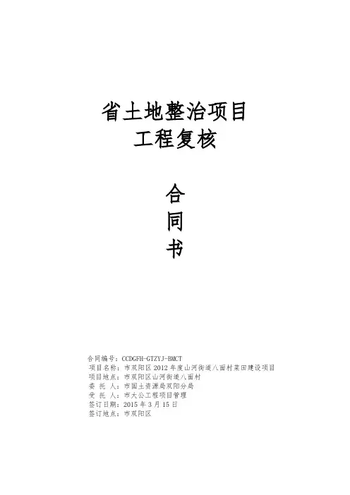 土地整治项目合同范本