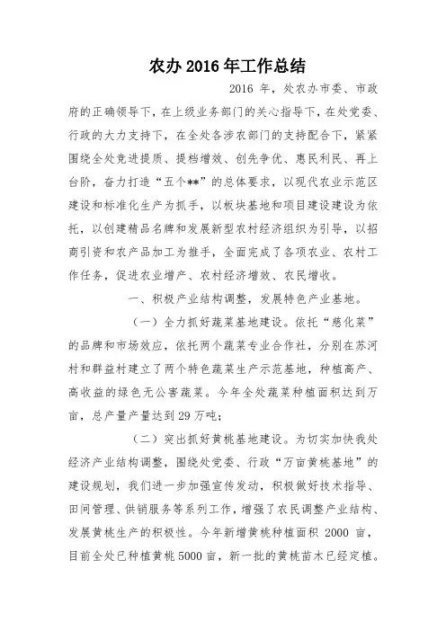 农办2016年工作总结_1