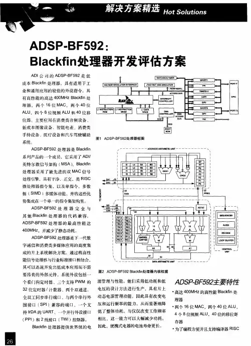 ADSP-BF592：Blackfin处理器开发评估方案