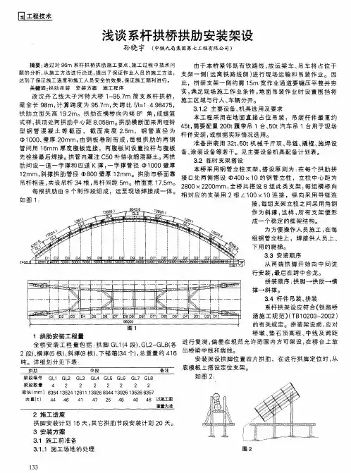 浅谈系杆拱桥拱肋安装架设