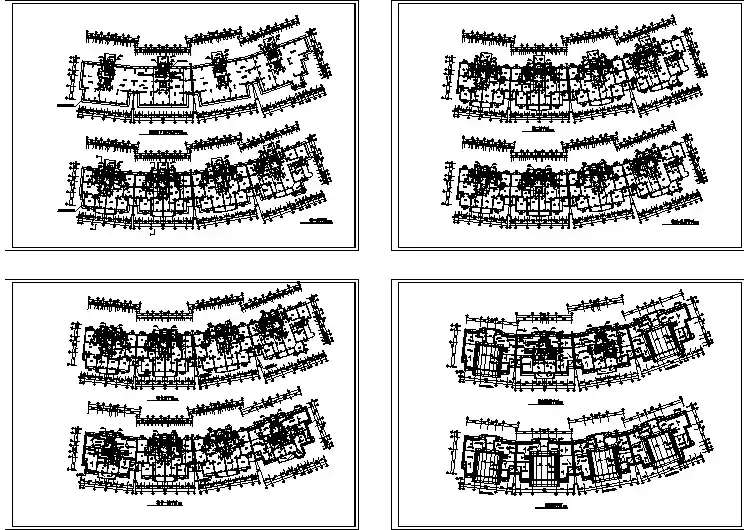 某高层住宅建筑平面图纸(共4张)