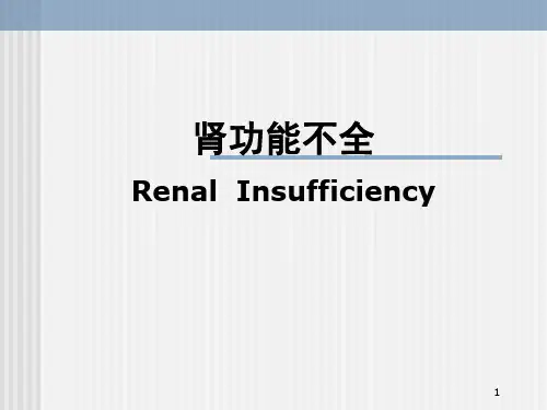 肾功能不全PPT医学课件