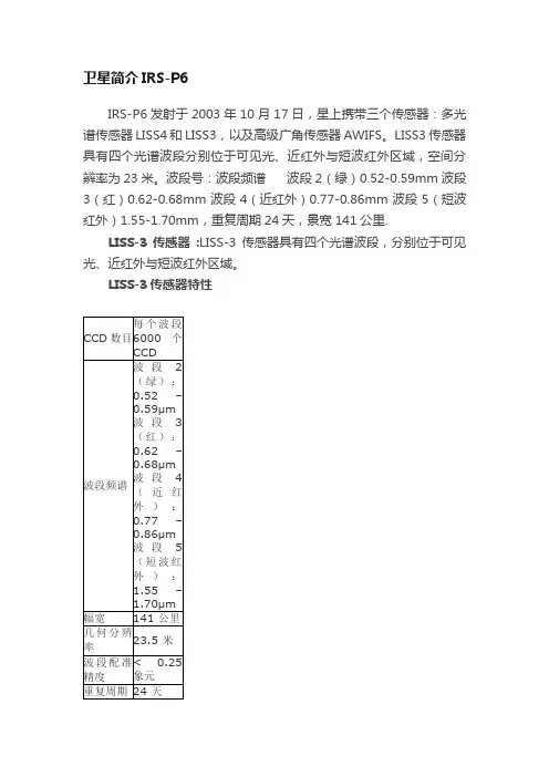 卫星简介IRS-P6