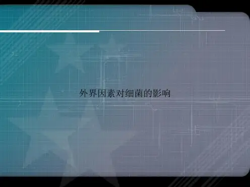 外界因素对细菌的影响讲课文档