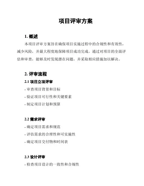 项目评审方案