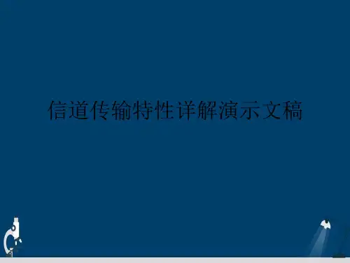 信道传输特性详解演示文稿
