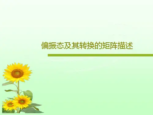 偏振态及其转换的矩阵描述共26页PPT