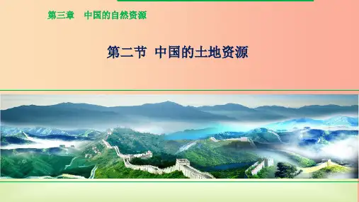 湖南省八年级地理上册 第三章 第二节 中国的土地资源课件(新版)湘教版