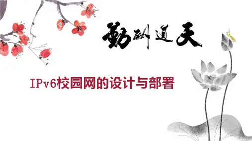 IPv6校园网的设计与部署