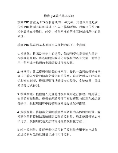 模糊pid算法基本原理