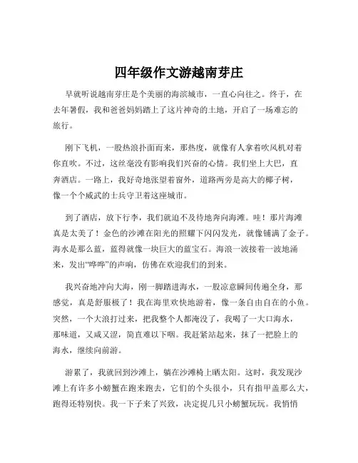 四年级作文游越南芽庄