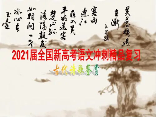 2021届全国新高考语文冲刺精品复习《古代诗歌鉴赏》