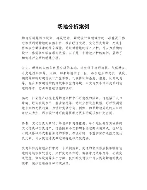 场地分析案例