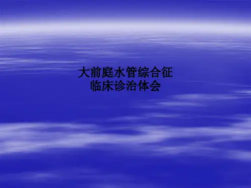 大前庭水管综合征临床诊治体会