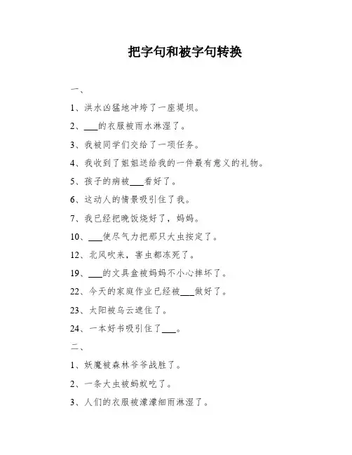 把字句和被字句转换