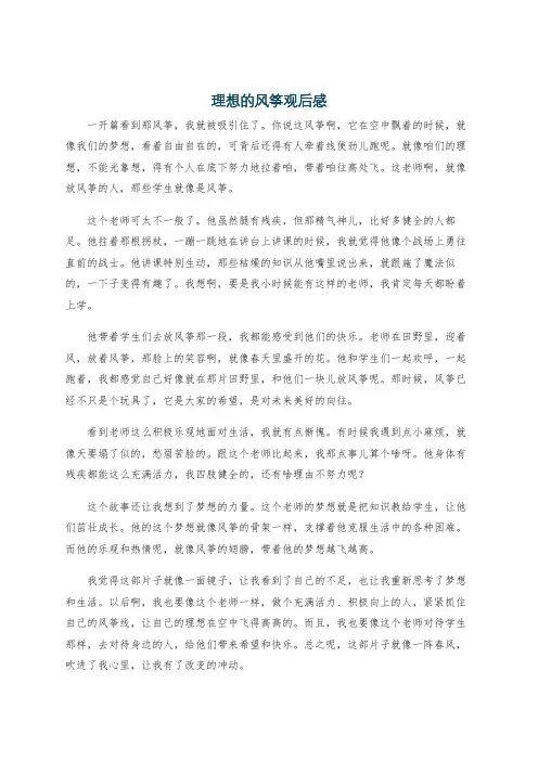 理想的风筝观后感