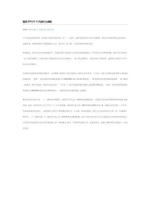 锚具BM15