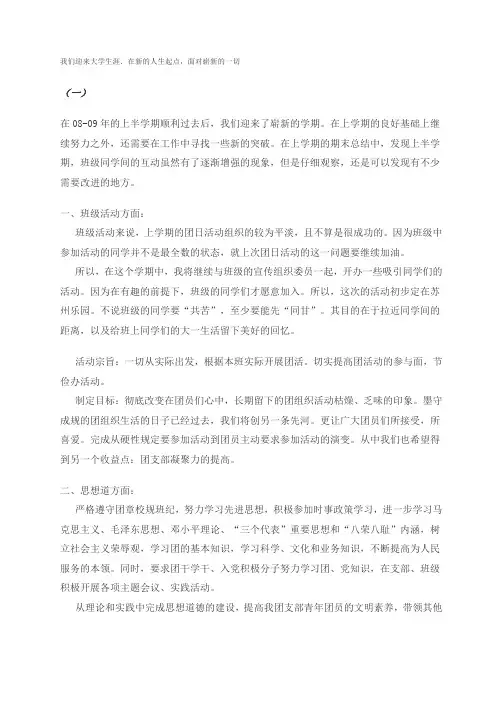 共青团工作台帐__计划