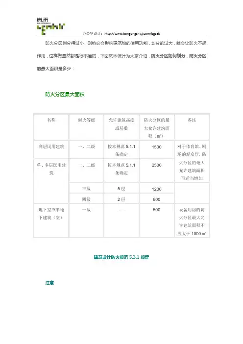 防火分区如何划分,防火分区的最大面积是多少