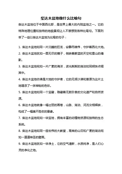 柴达木盆地像什么比喻句