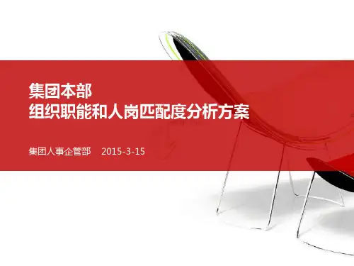 集团本部人岗匹配分析及技能发展规划方案-廖三余