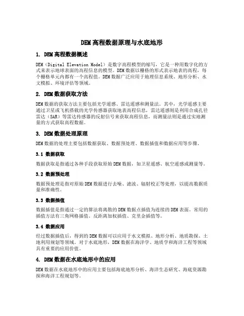 dem高程数据原理水底