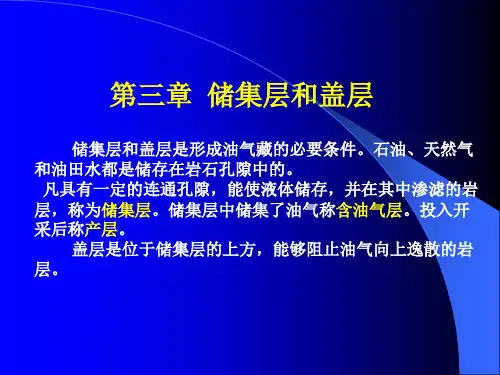 石油地质学课件——第三章 储集层和盖层
