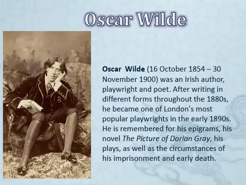 Oscar Wilde 奥斯卡王尔德.pptx