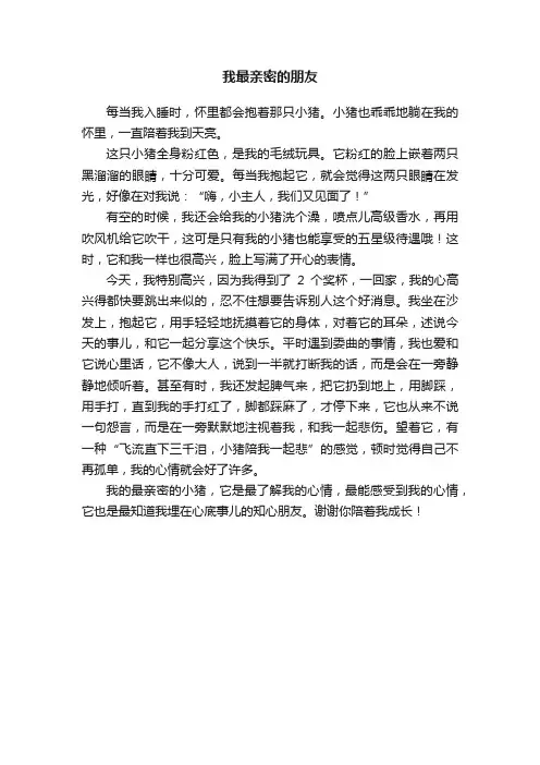 我最亲密的朋友
