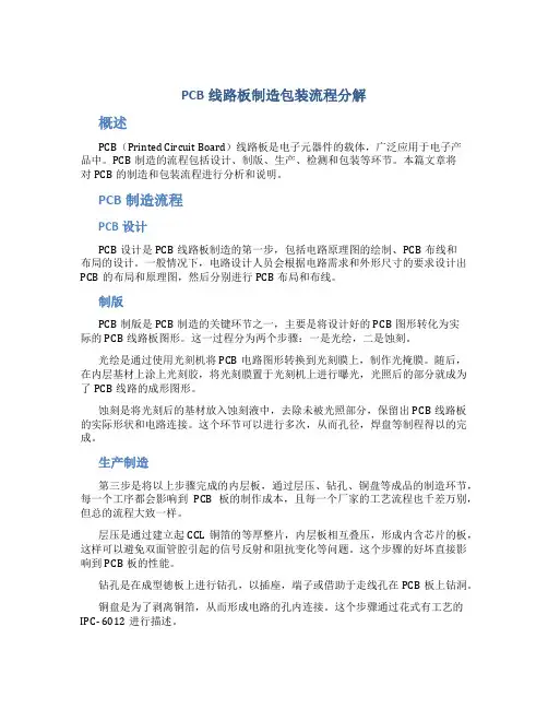 PCB线路板制造包装流程分解