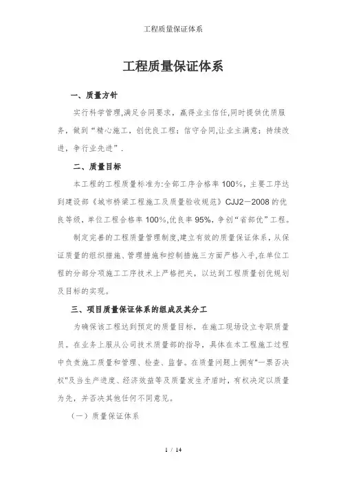 工程质量保证体系