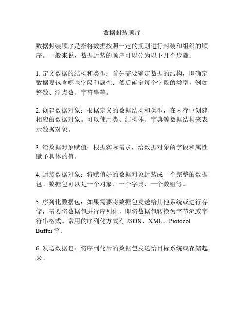 数据封装顺序