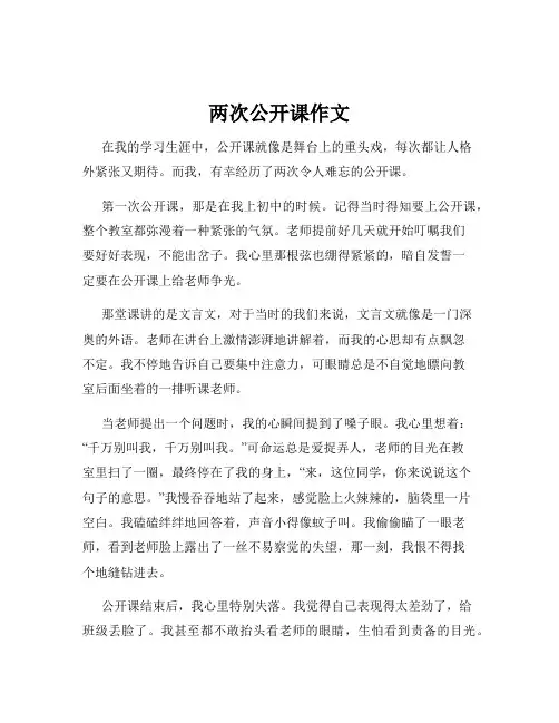 两次公开课作文