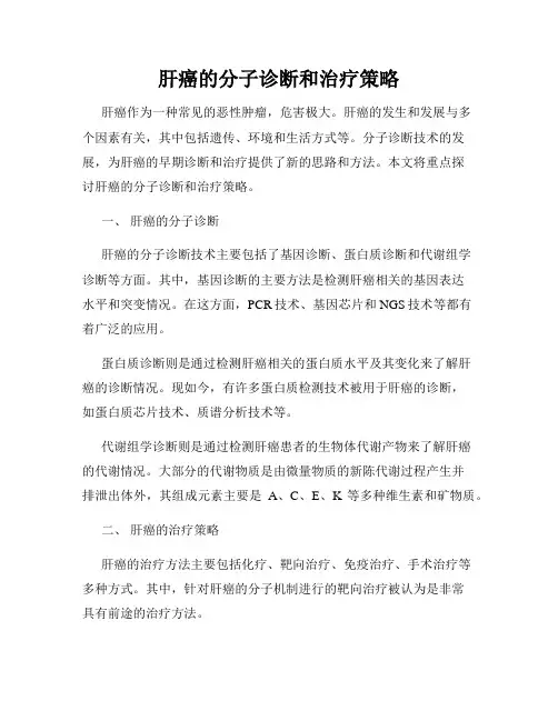 肝癌的分子诊断和治疗策略