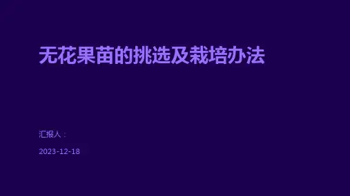 无花果苗的挑选及栽培办法