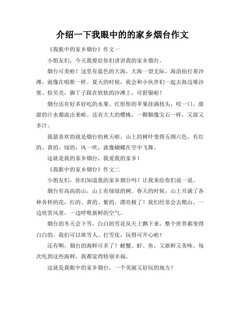 介绍一下我眼中的的家乡烟台作文