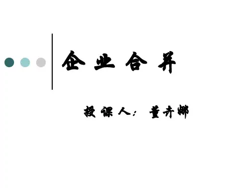 财务会计 企业合并