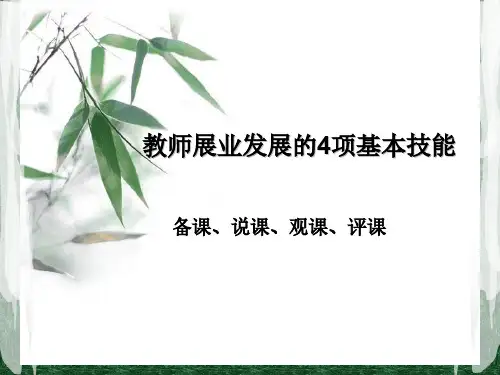 教师展业发展的4项基本技能