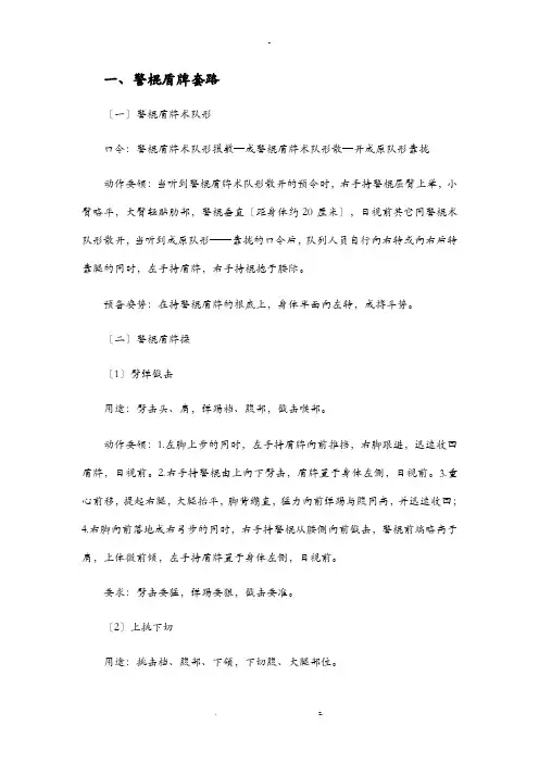 警棍盾牌术教学方案详细十二动