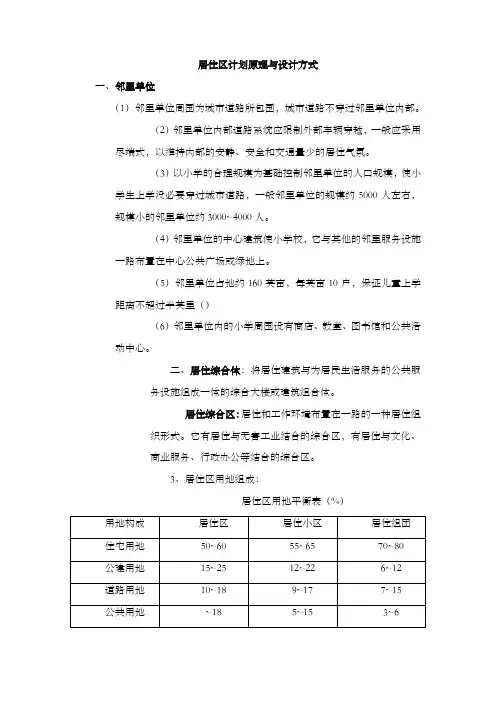 居住区计划原理与设计方式