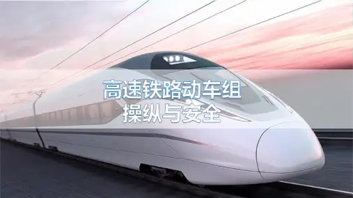 高速铁路动车组操纵与安全-第二章动车组运行与驾驶操纵
