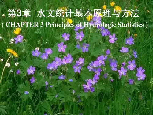 第三章 水文统计基本原理与方法