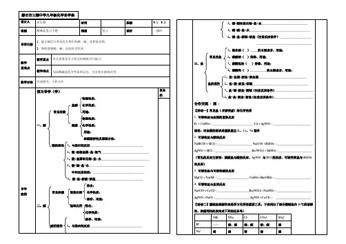 酸碱盐复习导学案