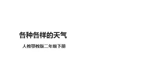 【新课标】1.1《各种各样的天气》课件(25张PPT)