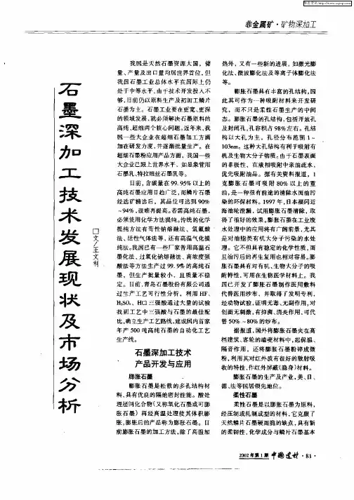石墨深加工技术发展现状及市场分析