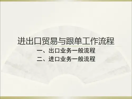 进出口贸易与跟单工作流程