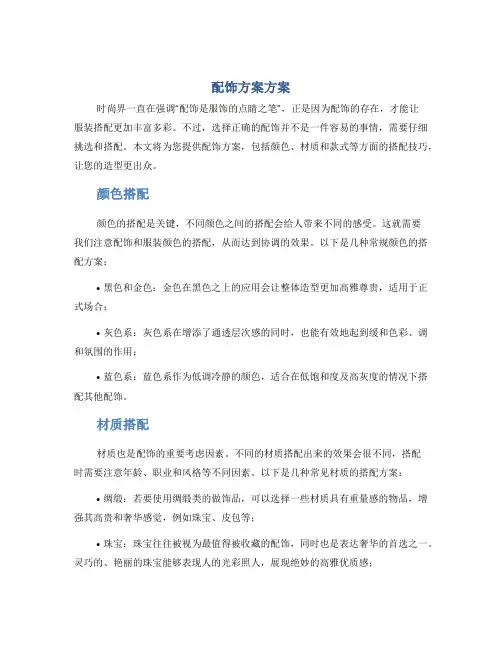 配饰方案方案