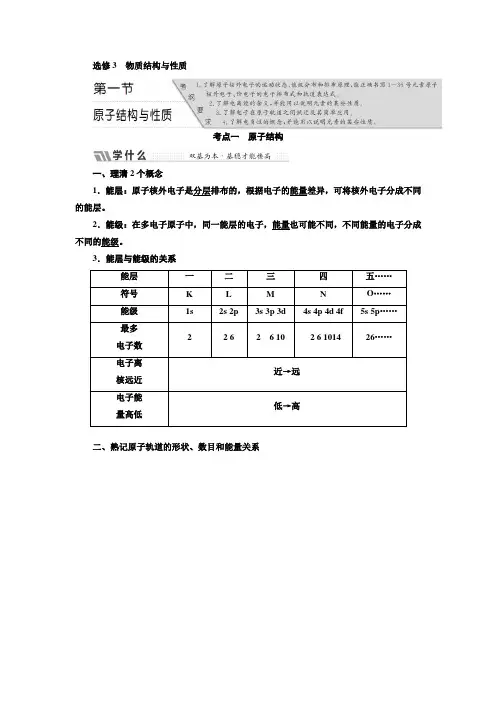 《三维设计》2018年高考化学一轮复习教师用书：选修3+物质结构与性质+Word版含解析