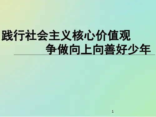 践行社会主义核心价值观争做向上向善好少年(课堂PPT)
