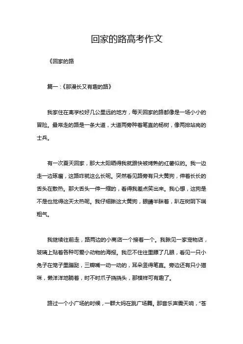 回家的路高考作文